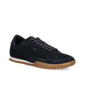 BOSS Careton Suede and Leather Low-Top Sneakers in Midnight Navy NWOT 11.5